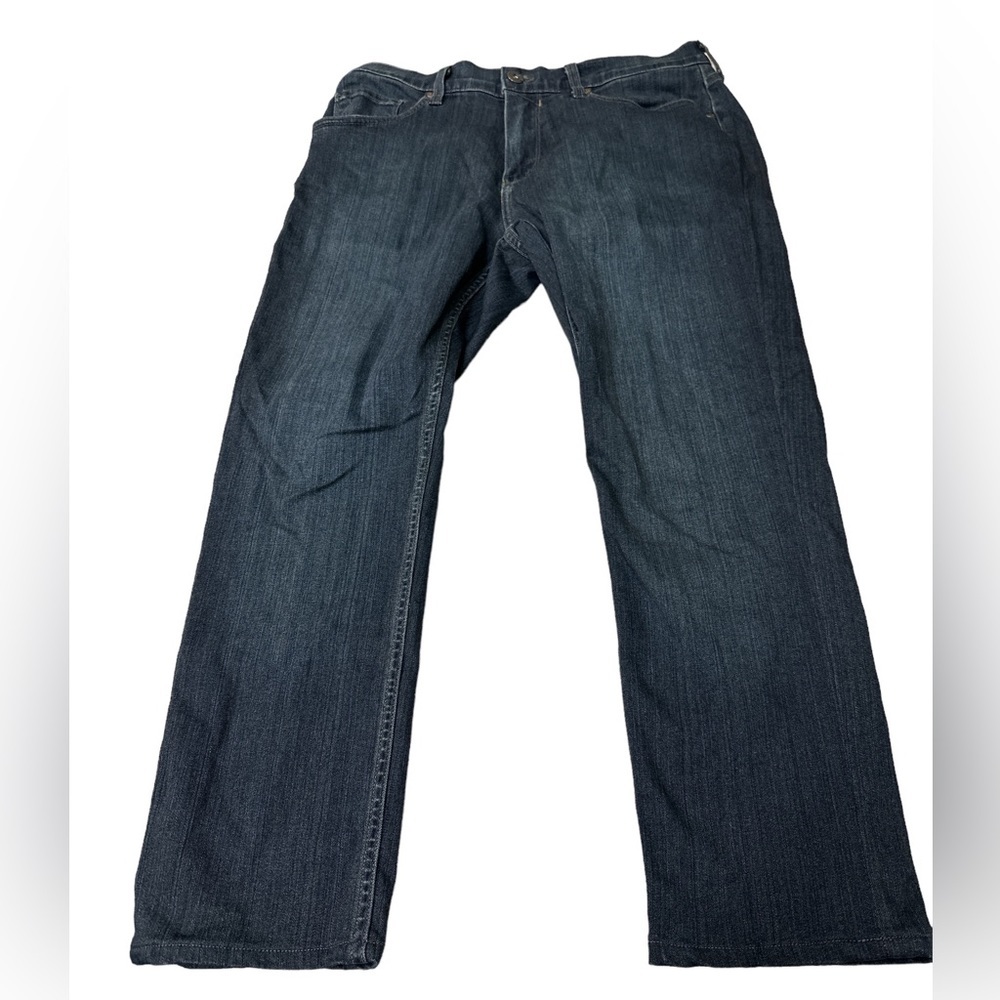 PAIGE Federal Straight Jeans Dark Blue Sz 34x26 Excellent